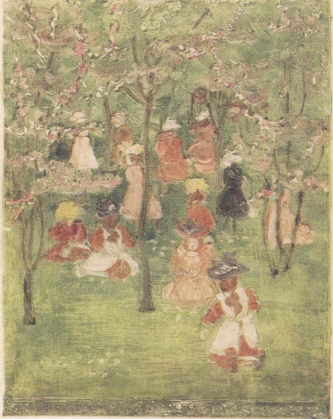 Maurice Prendergast Spring in Franklin Park oil painting image